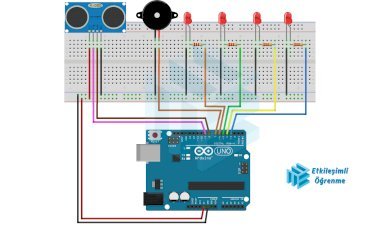 Ultrasonik Sensör ve Buzzer Kullanımı (Park Sensörü)